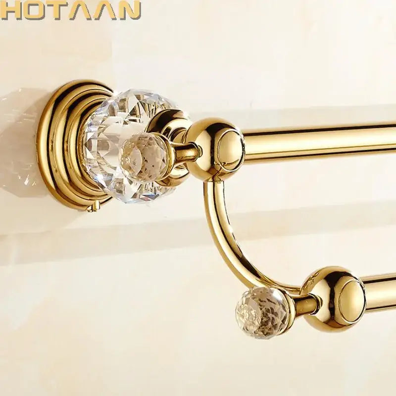 Gold Crystal Towel Bar