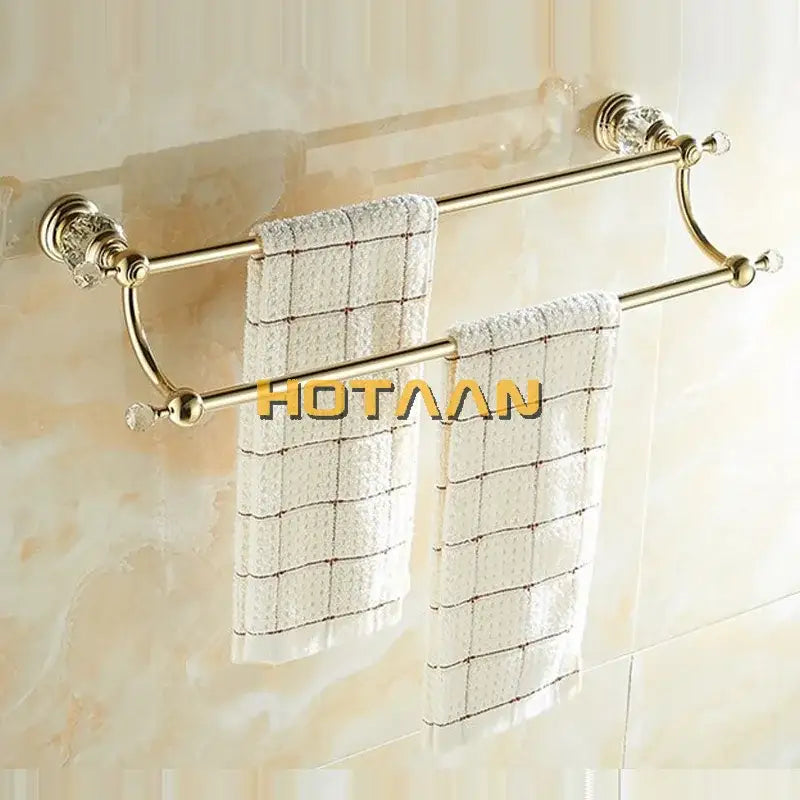 Gold Crystal Towel Bar