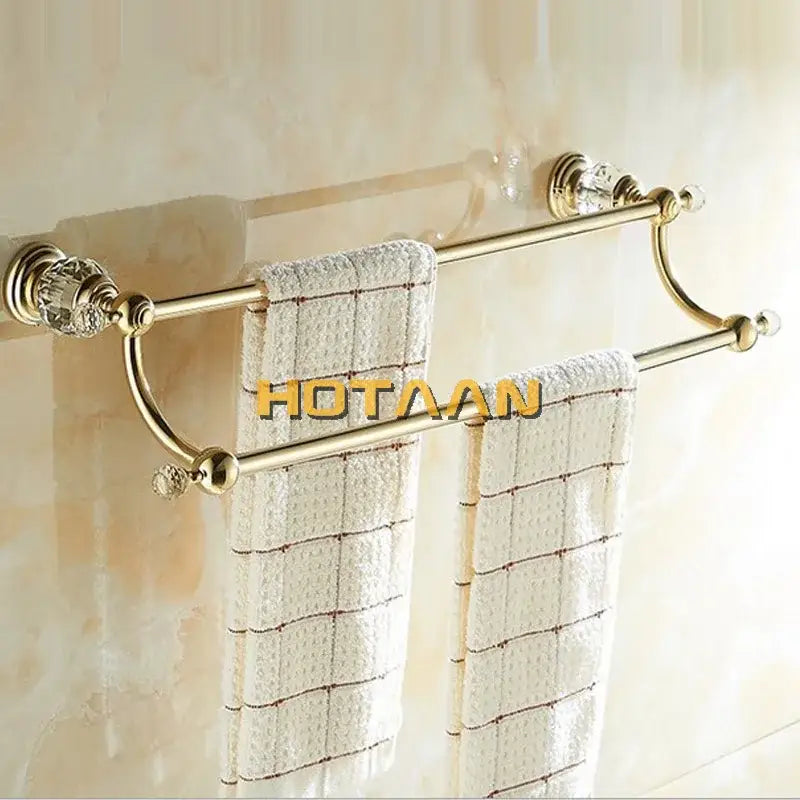 Gold Crystal Towel Bar