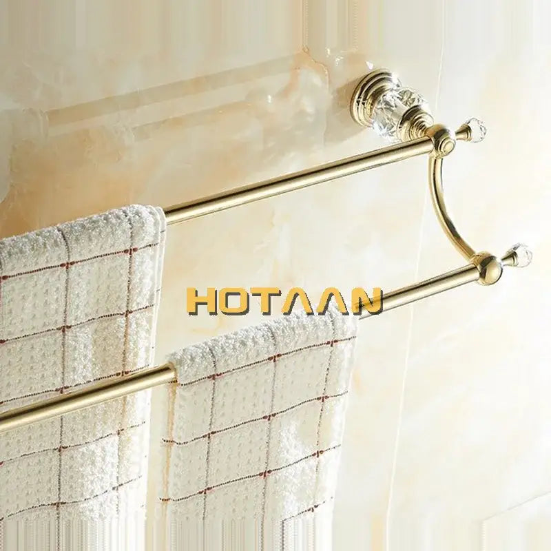 Gold Crystal Towel Bar