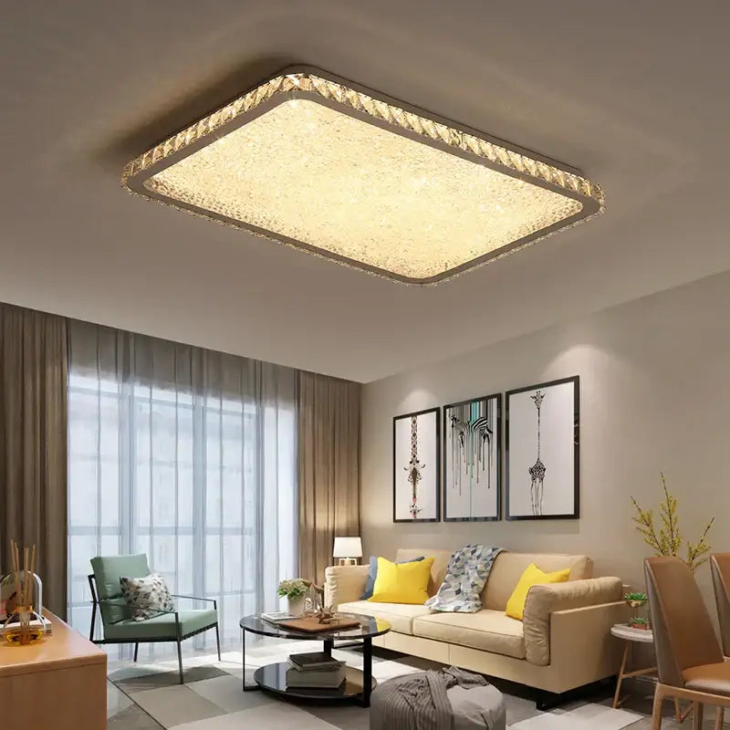 Crystal Frosted Ceiling Lamp
