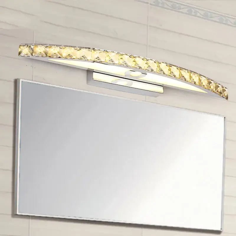 Chrome Amber Crystal Sconce