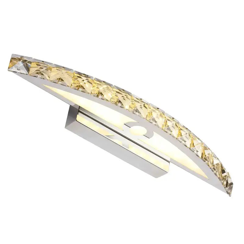 Chrome Amber Crystal Sconce