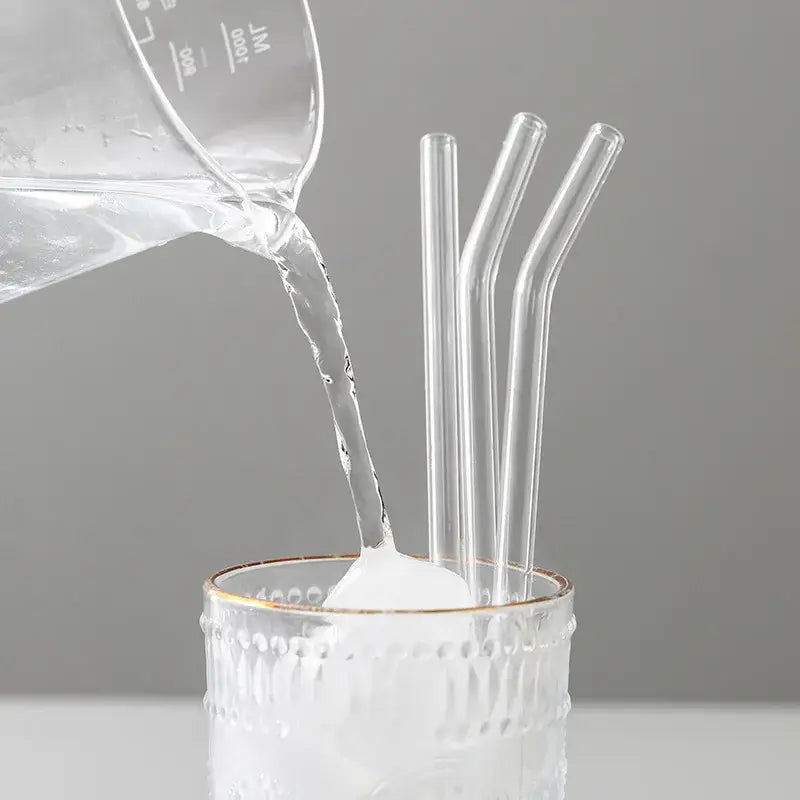Clear Glass Drinking Straws