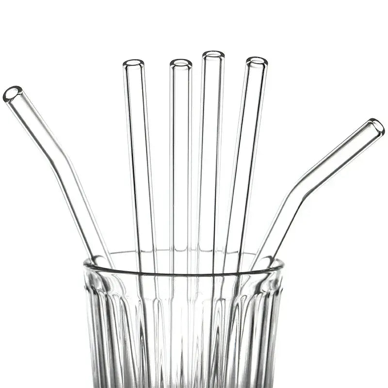 Clear Glass Drinking Straws