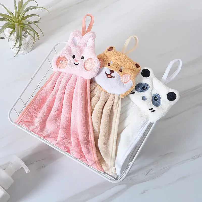 Coral Velvet Animal Towels