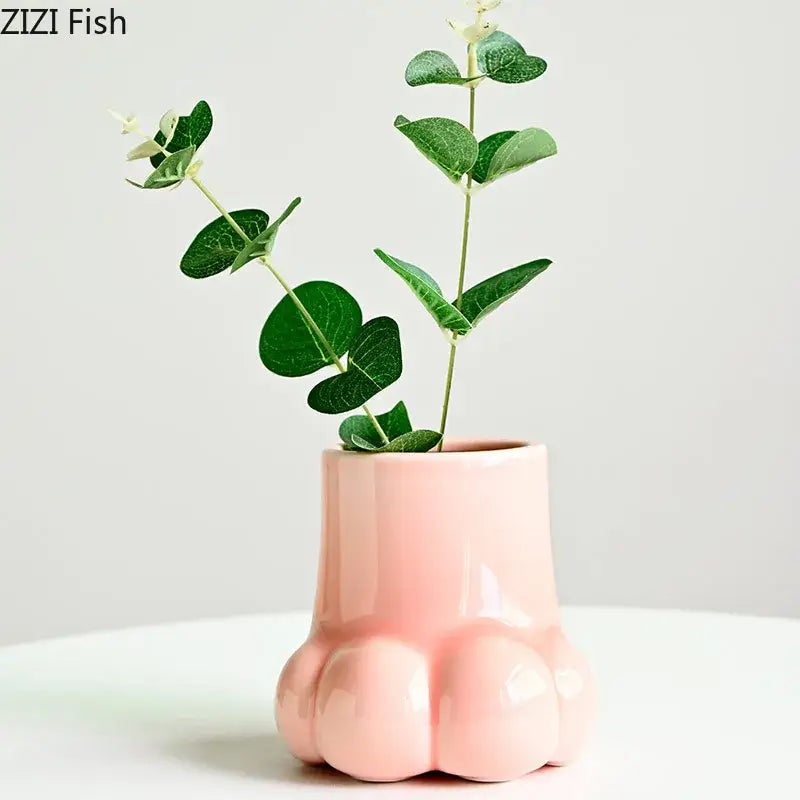 Cat Paw Ceramic Vase Set