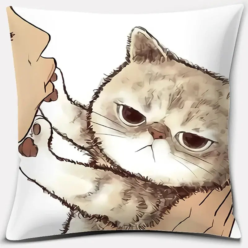 Polyester Cat Pillowcase Set