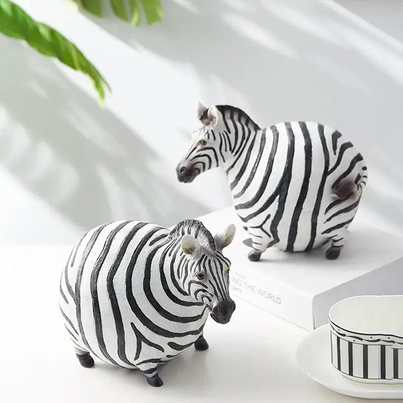 Zebra Resin Figurine Set