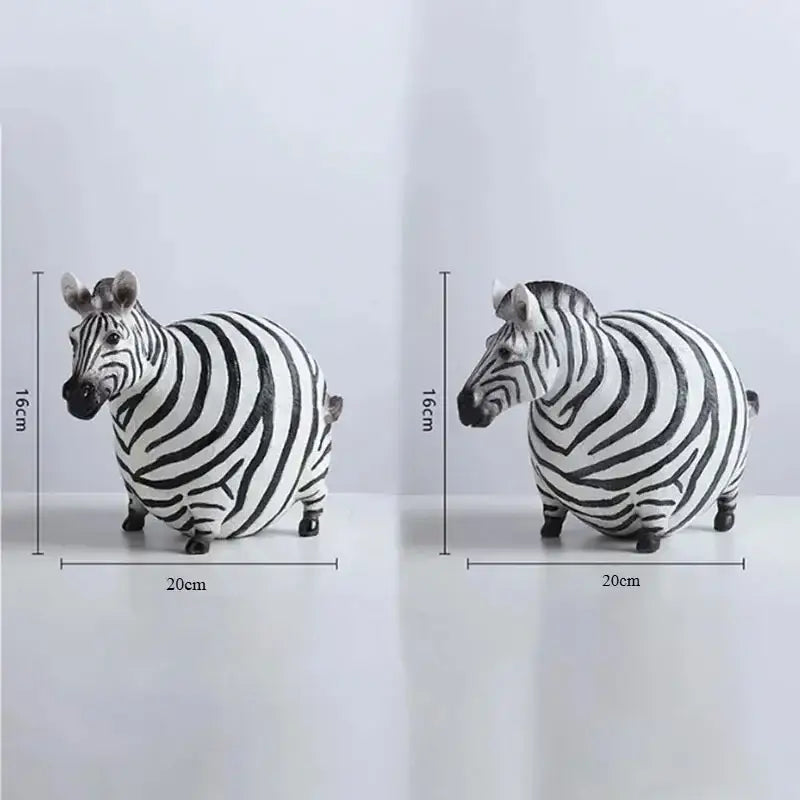 Zebra Resin Figurine Set