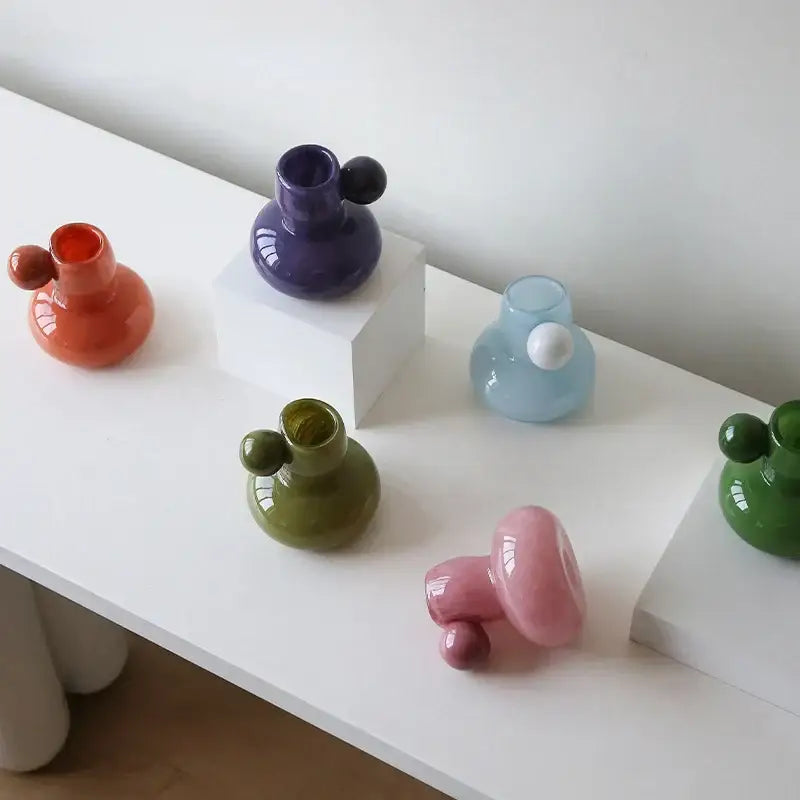 Glass Ball Candle Holder