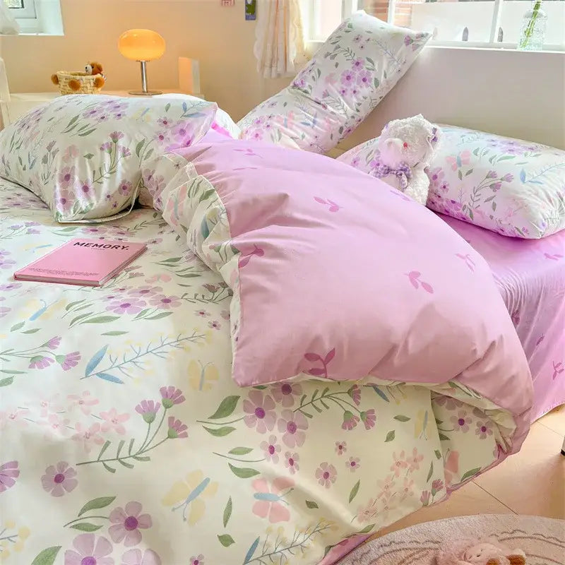 Cotton Floral Bedding Set