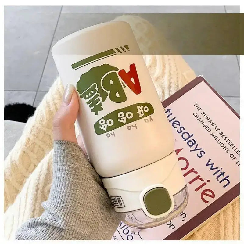 Green Cartoon Thermos Cup