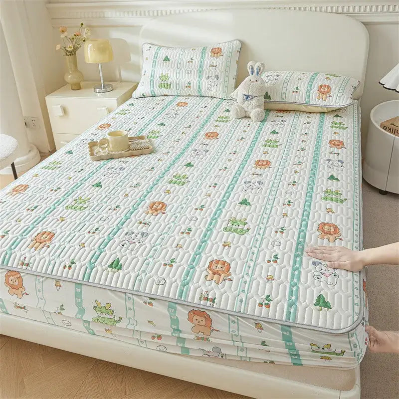 White Floral Fitted Sheet