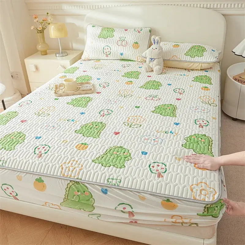 White Floral Fitted Sheet