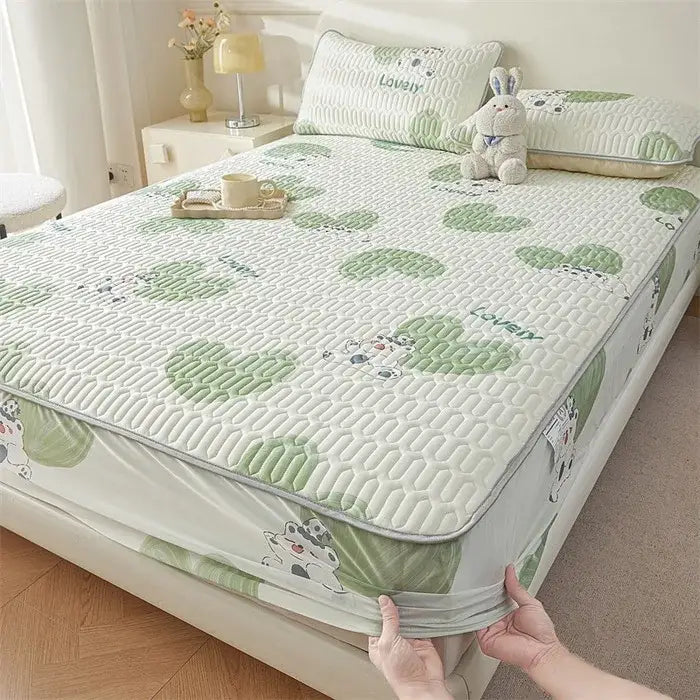 White Floral Fitted Sheet