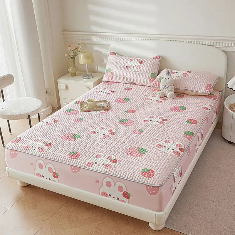 White Floral Fitted Sheet