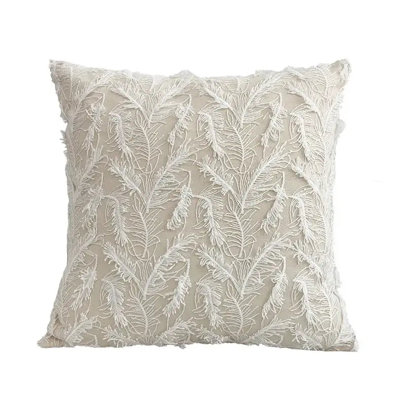 Blue White Embroidered Cushion