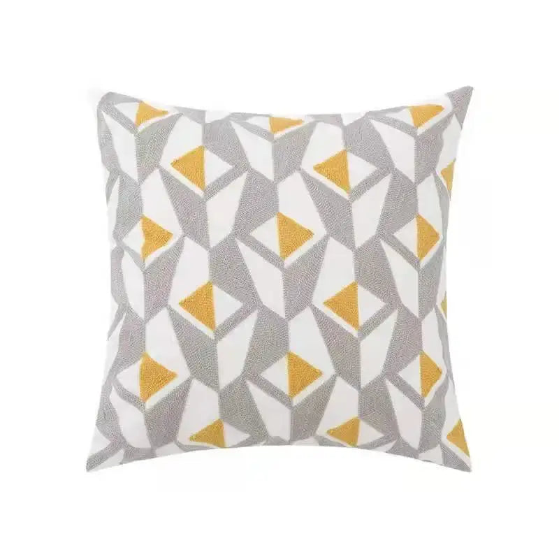 Beige Velvet Floral Pillow Cover