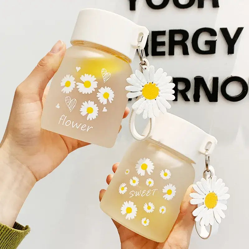 Yellow Glass Water Bottle