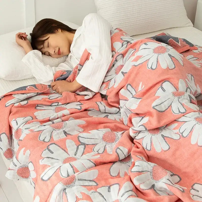 Light Blue Cotton Blanket