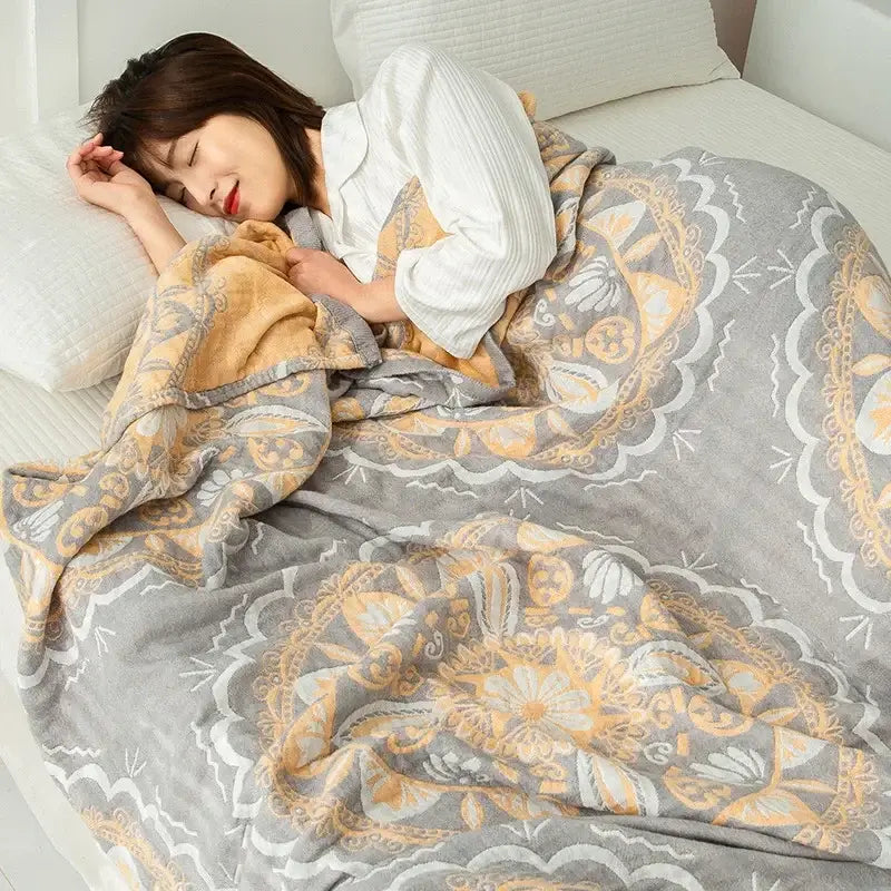 Light Blue Cotton Blanket