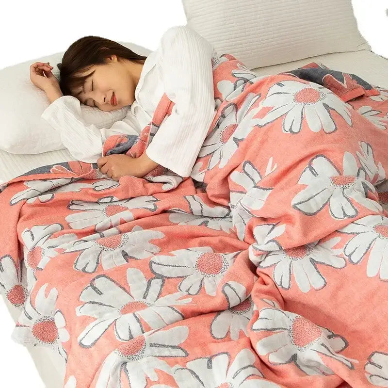 Light Blue Cotton Blanket