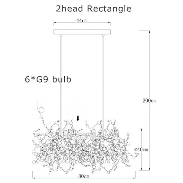 Chrome Leaf LED Chandelier