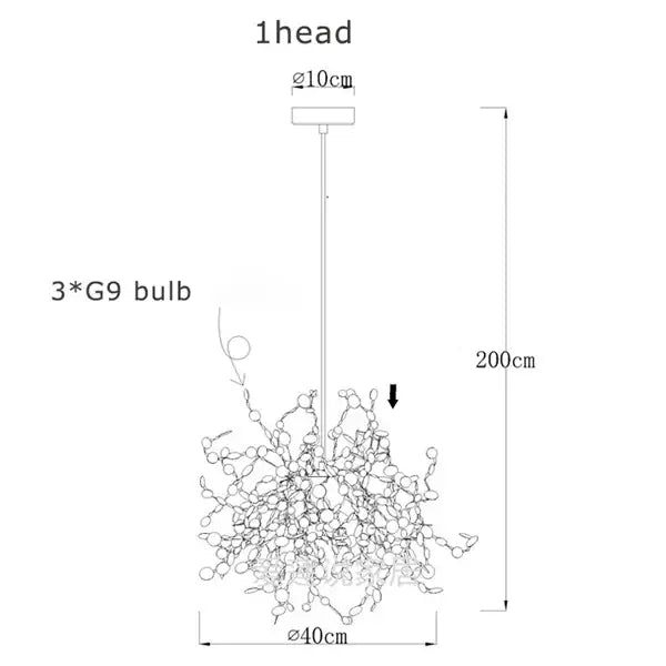 Chrome Leaf LED Chandelier