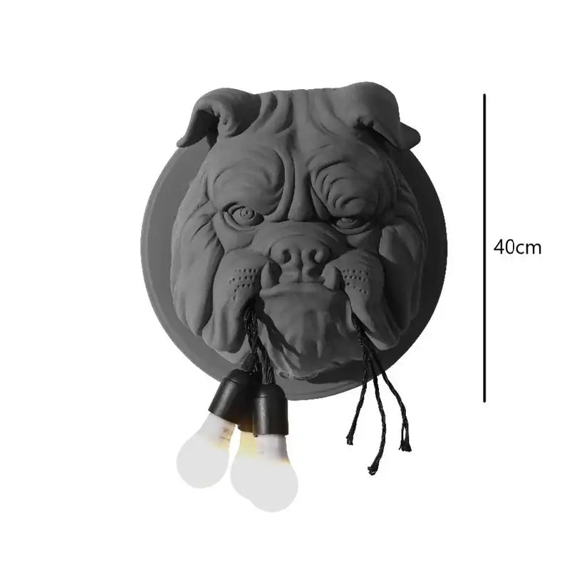 Bulldog Wall Lamp Gray
