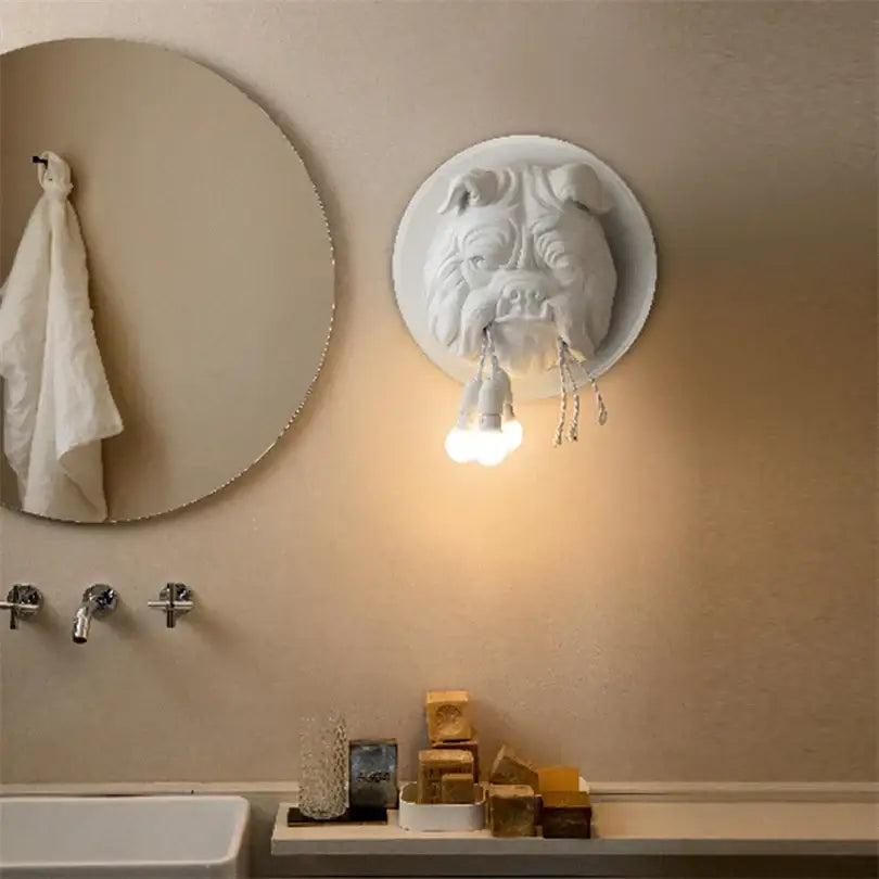 Bulldog Wall Lamp Gray