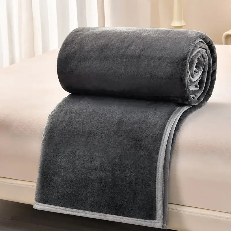 Gray Flannel Sofa Blanket