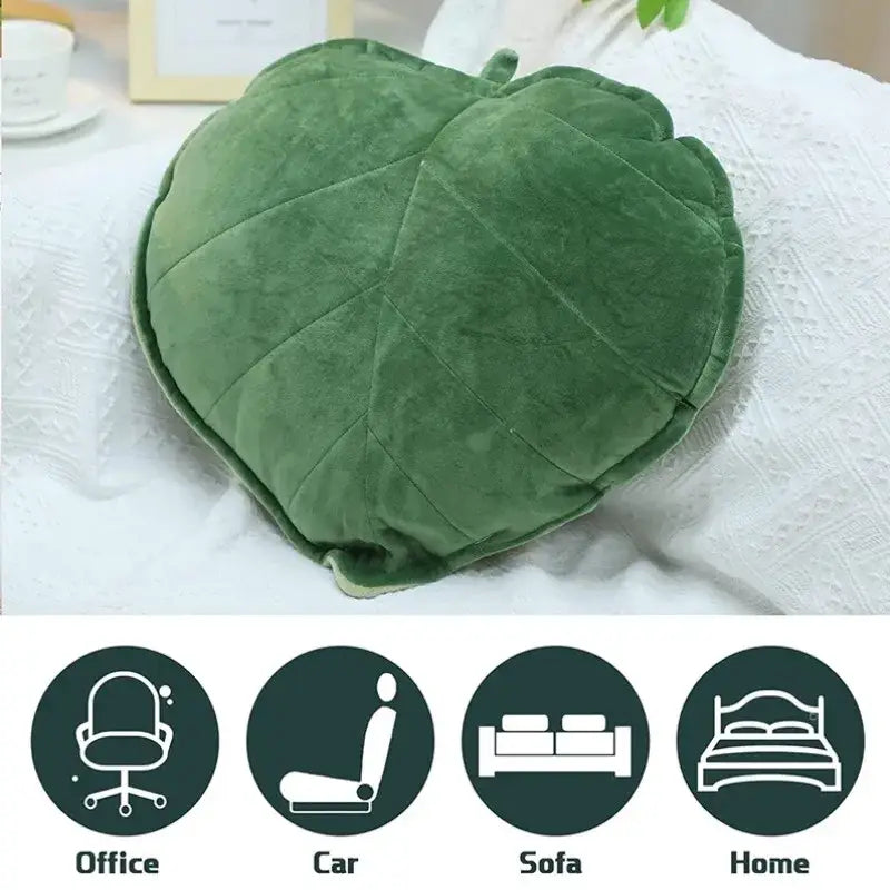 Leaf Plush Throw Pillow
