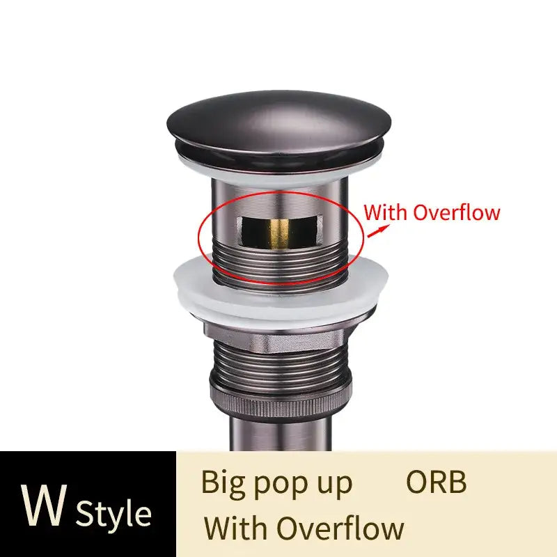 Gold Brass Pop-Up Drain