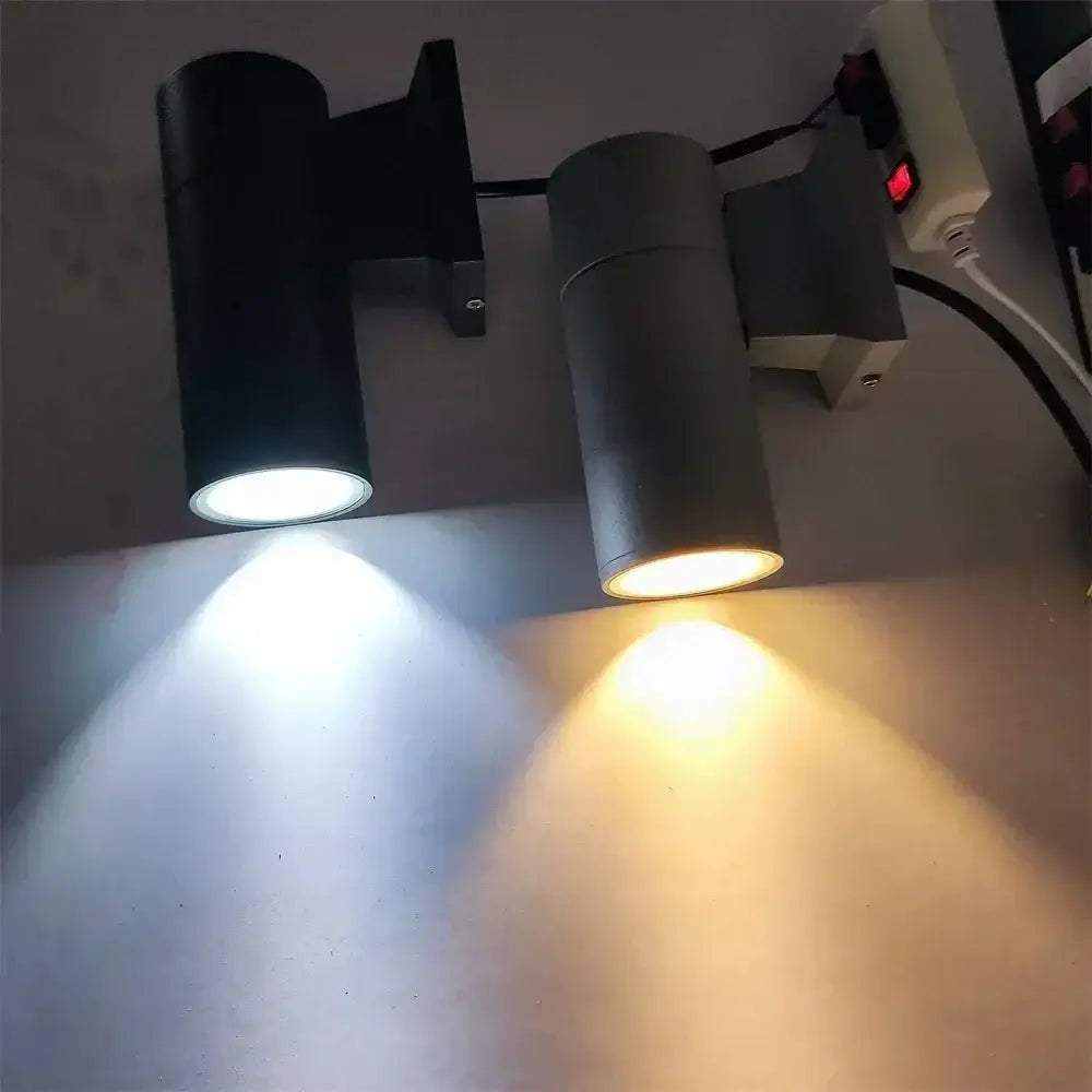 Black Outdoor Wall Spotlight