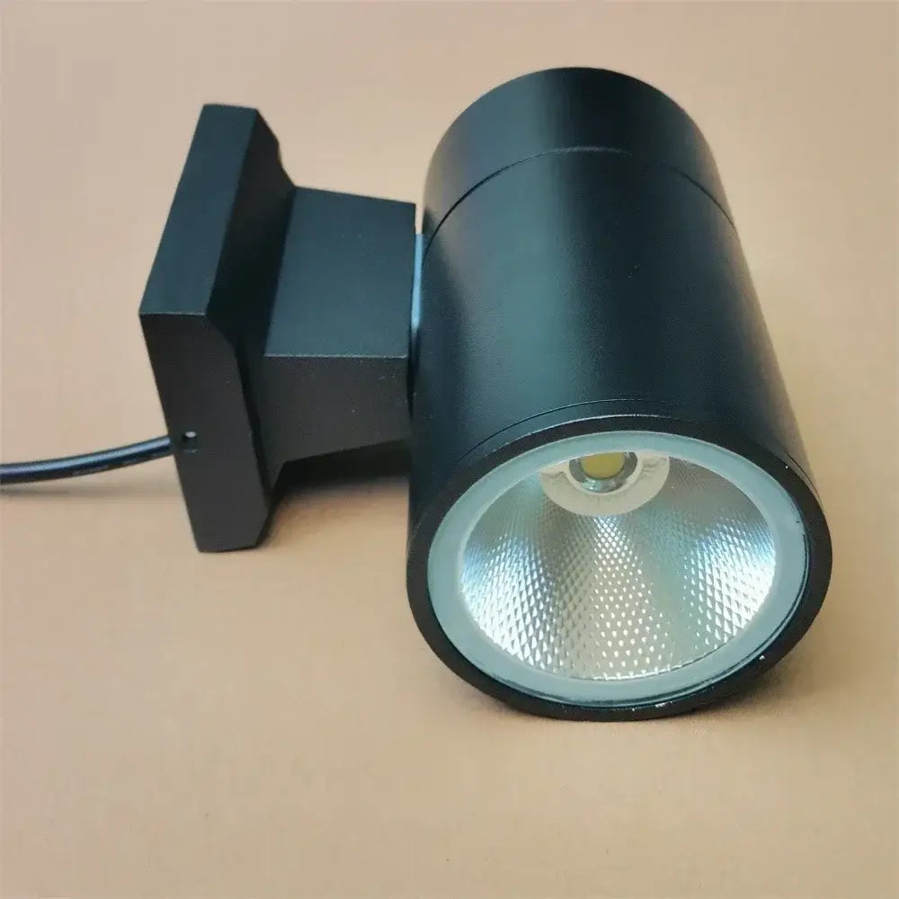 Black Outdoor Wall Spotlight