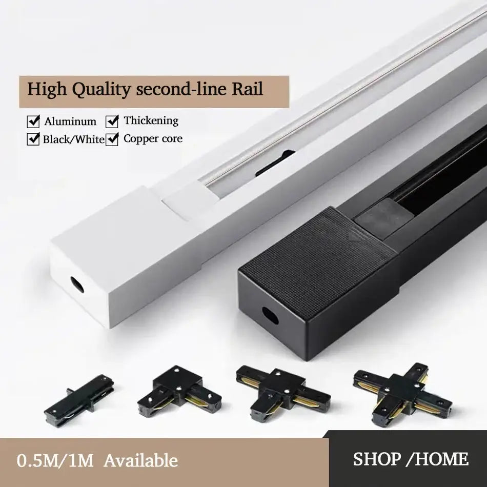 Black Aluminum Track Spotlight