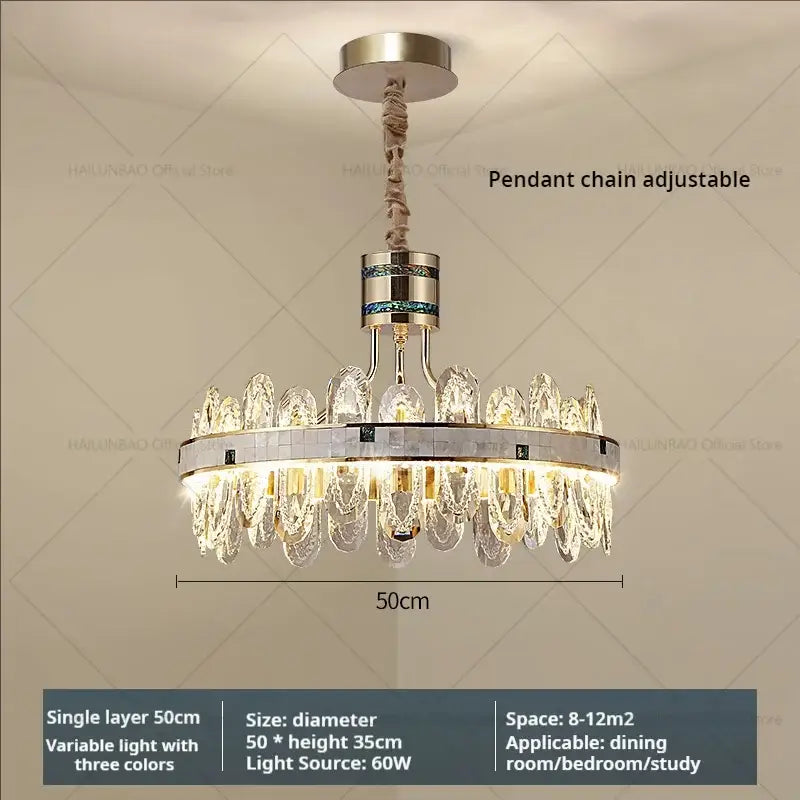 Green Crystal Villa Chandelier