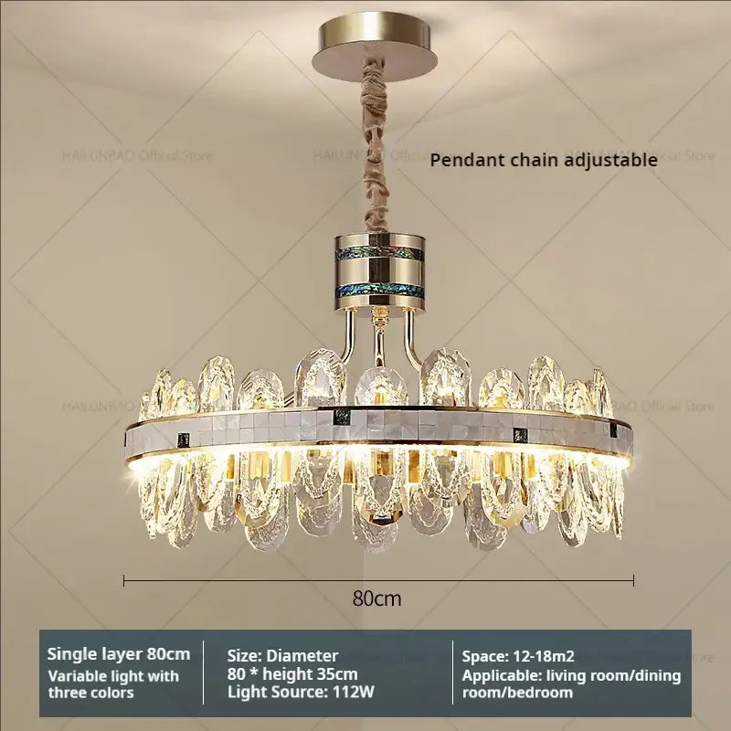 Green Crystal Villa Chandelier