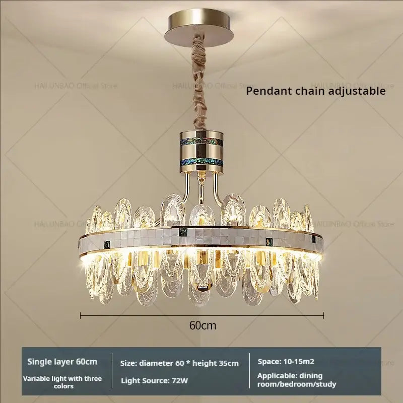 Green Crystal Villa Chandelier