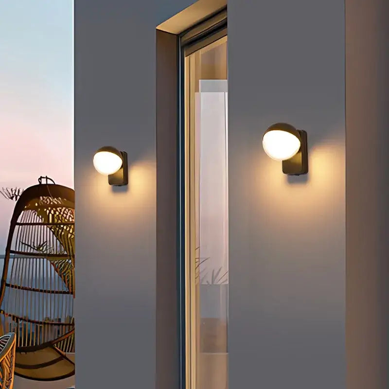 Black Waterproof Globe Light
