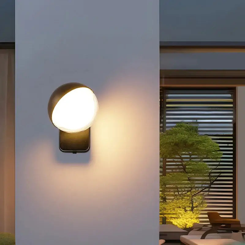 Black Waterproof Globe Light