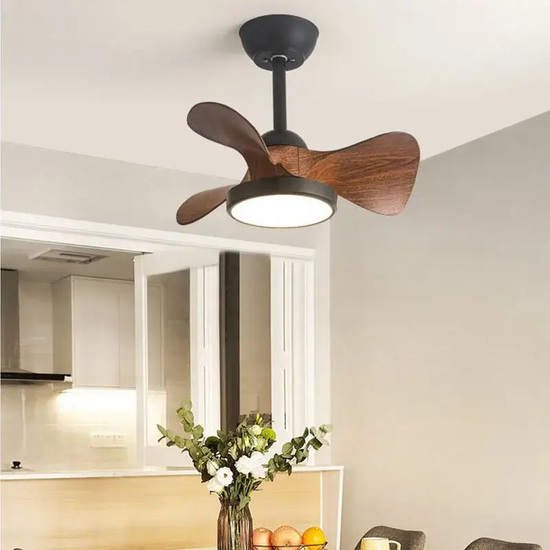 White Wood Blade Fan