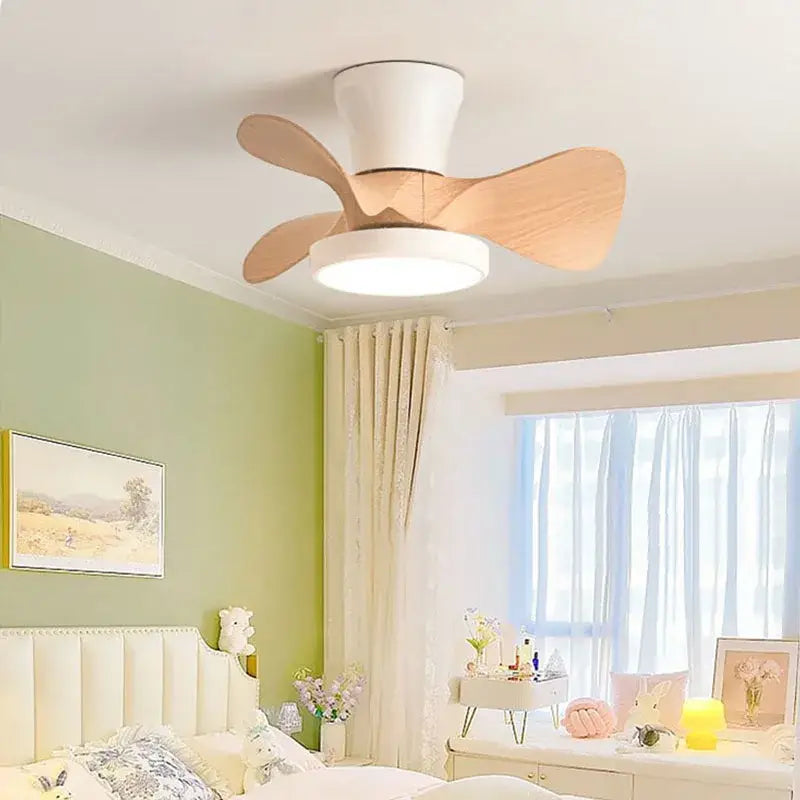 White Wood Blade Fan