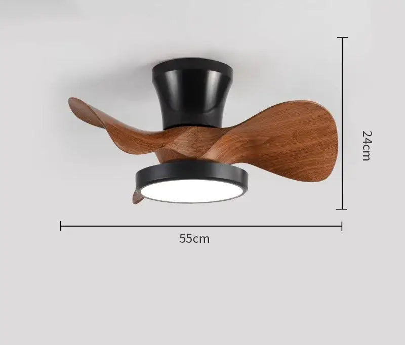 White Wood Blade Fan