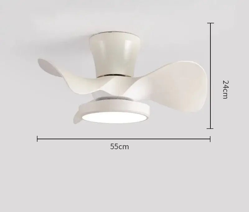 White Wood Blade Fan