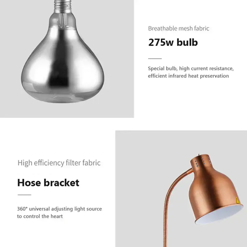 Gold Gooseneck Heat Lamp