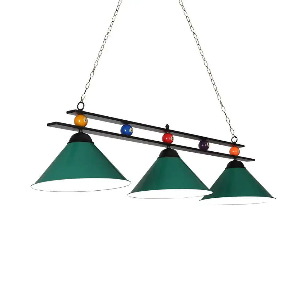 Blue Metallic Billiard Pendant