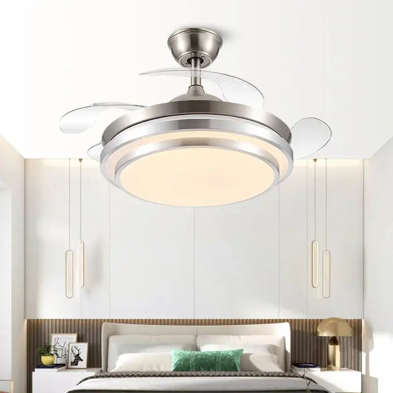 Black Retractable LED Fan