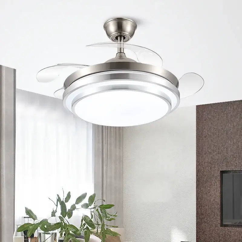 Black Retractable LED Fan